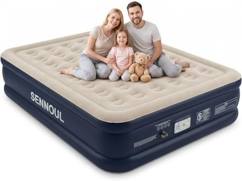 Air mattress queen with - air, built