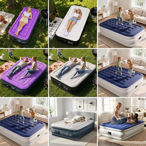 King single air bed inflatable - air,