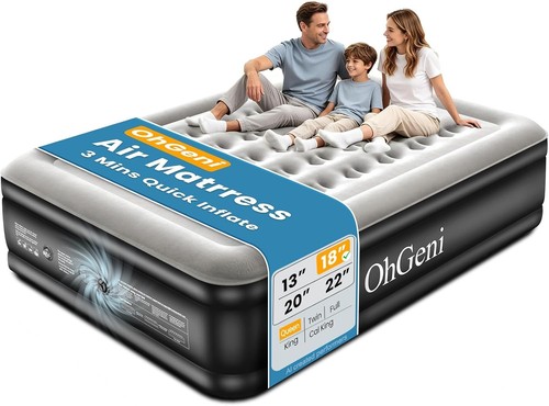 Ohgeni air mattress queen - mattress, with