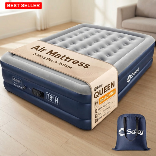 Queen air mattress built - air,