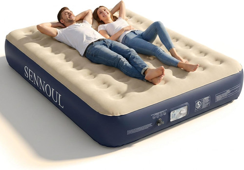 Air mattress queen with built - mattress,