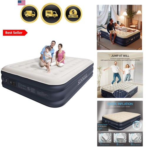 Air mattress queen with built - mattress,