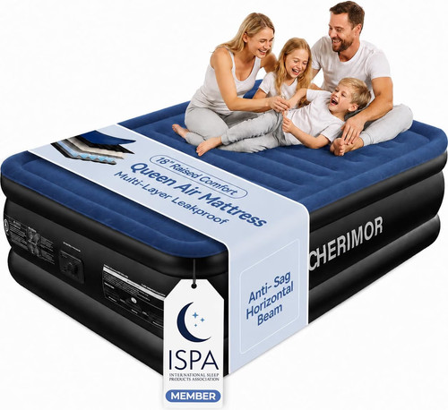 Queen air mattress - queen, built-in