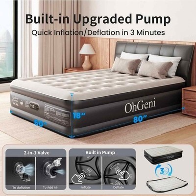Ohgeni air mattress queen - queen, with